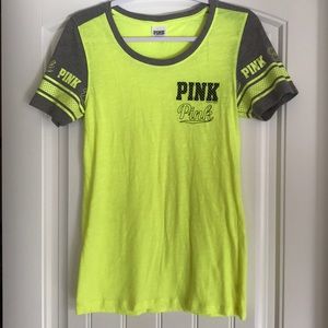 Neon yellow Pink short sleeve shirt